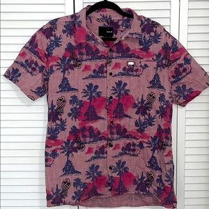 Tropical Hurley Collard Shirt